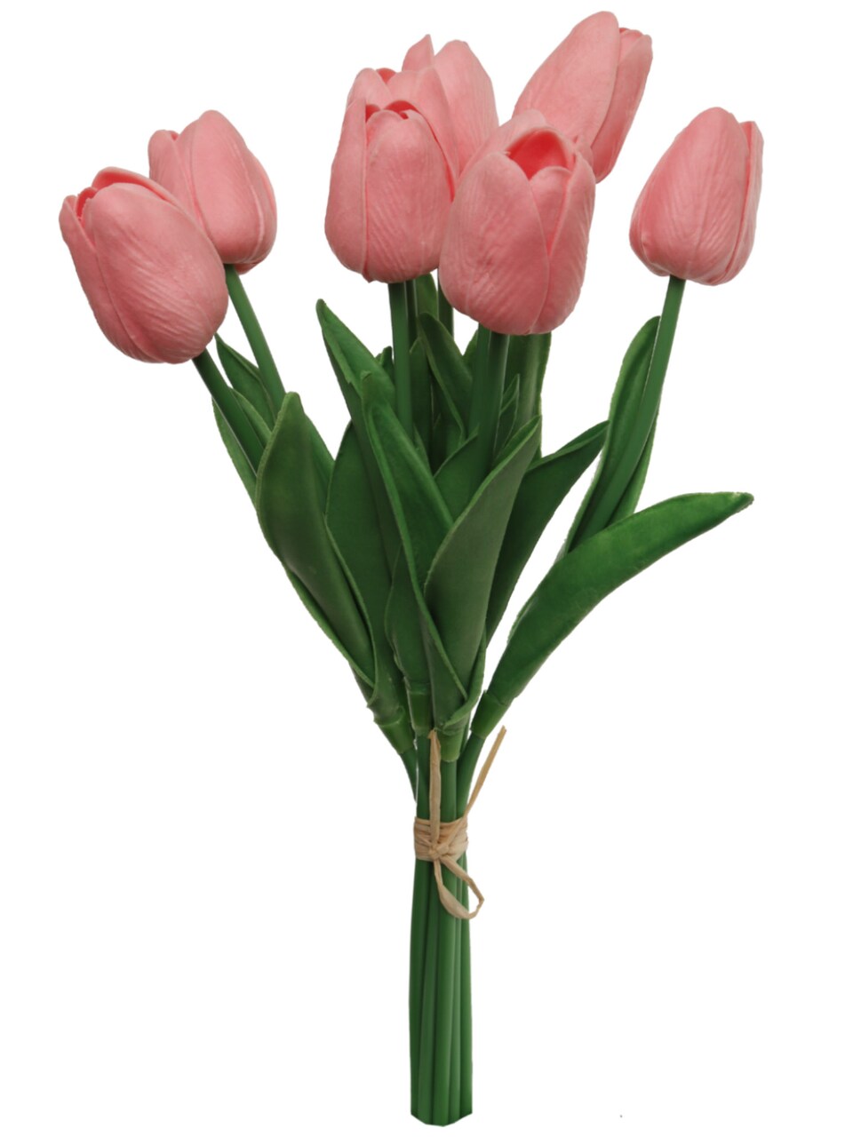 Artificial Pink Tulip Flowers 13" – 9-Stem Tulip Bundle, Faux Spring Flowers for Vase, Home Décor, Centerpieces, Wedding